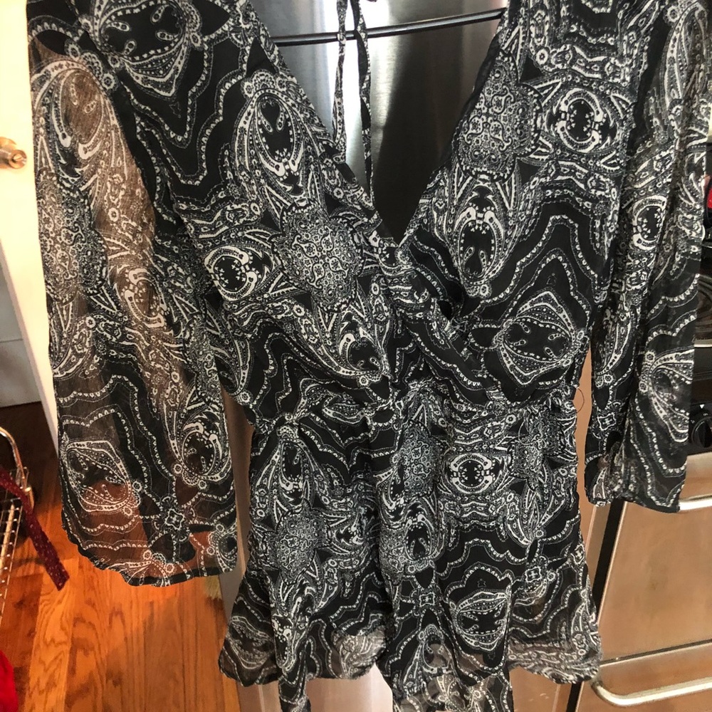 Black and white Romper